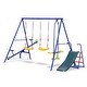 preview thumbnail 2 of 6, Swing Sets for Backyard, 5 In 1 Swing Set, Heavy-Duty Swingset Outdoor, 700LBS Metal Swing with Stand, Swing Set with Slide