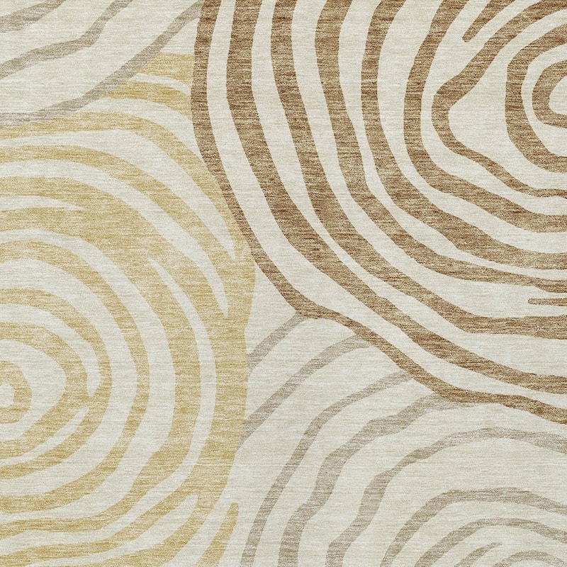 HomeRoots Abstract Transitional Rectangle Outdoor Rug