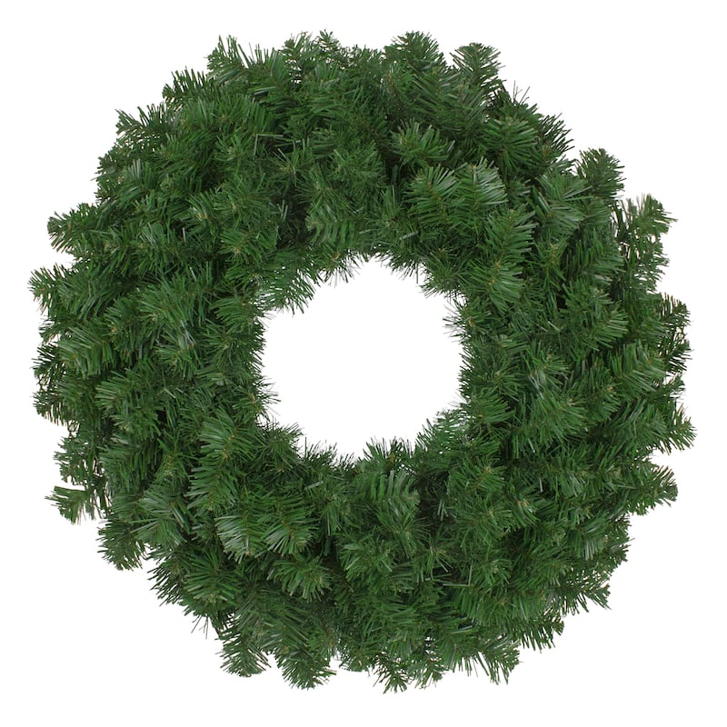 Deluxe Windsor Full Pine Artificial Christmas Wreath - 24-Inch Unlit - 24"