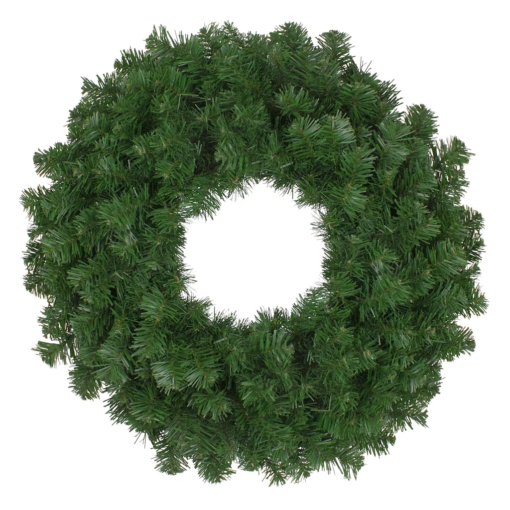 Deluxe Windsor Full Pine Artificial Christmas Wreath - 24-Inch Unlit - 24"