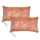 preview thumbnail 5 of 57, Peralta 2-piece Jacquard Chenille Zipper Pillow Shell Set, NO INSERT 14'' x 26'' - Orange