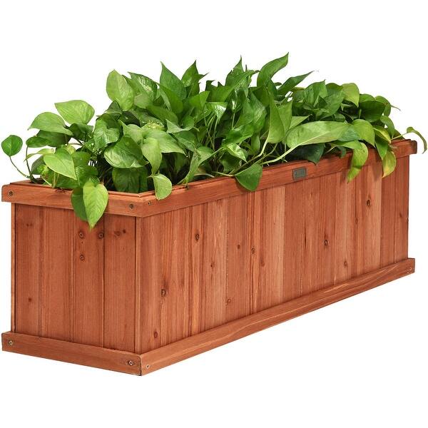 Shop 28 36 40 Inch Wooden Flower Planter Box Garden Yard