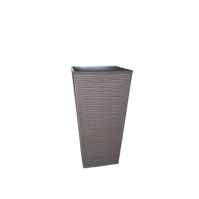 Lamela 22.4 in H Rectangular Plastic Modern Style Finezja Planter w/Removable Insert Shelf, Porch Planters, Flower Pot