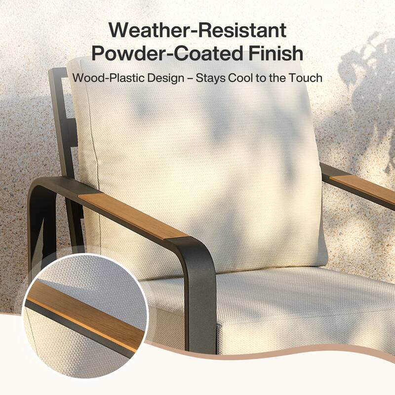 Outdoor Patio Conversation Sofa Set with Cushions