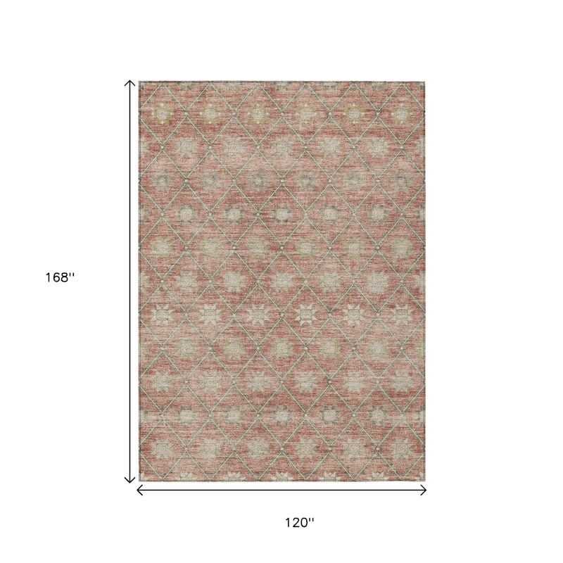 HomeRoots Floral Transitional Rectangle Outdoor Rug