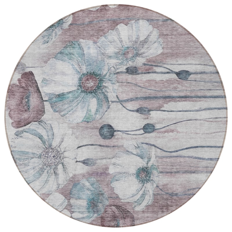HomeRoots Floral Transitional Rectangle Outdoor Rug