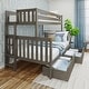 preview thumbnail 21 of 25, Max and Lily Twin over Full Bunk Bed with Ladder and Storage Drawers Clay