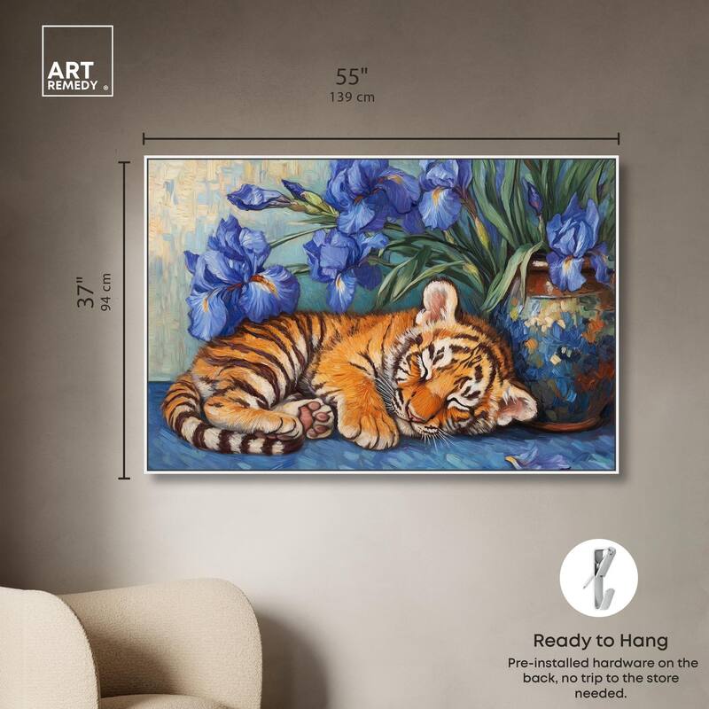 Gentle Tiger Nap Canvas by Art Remedy