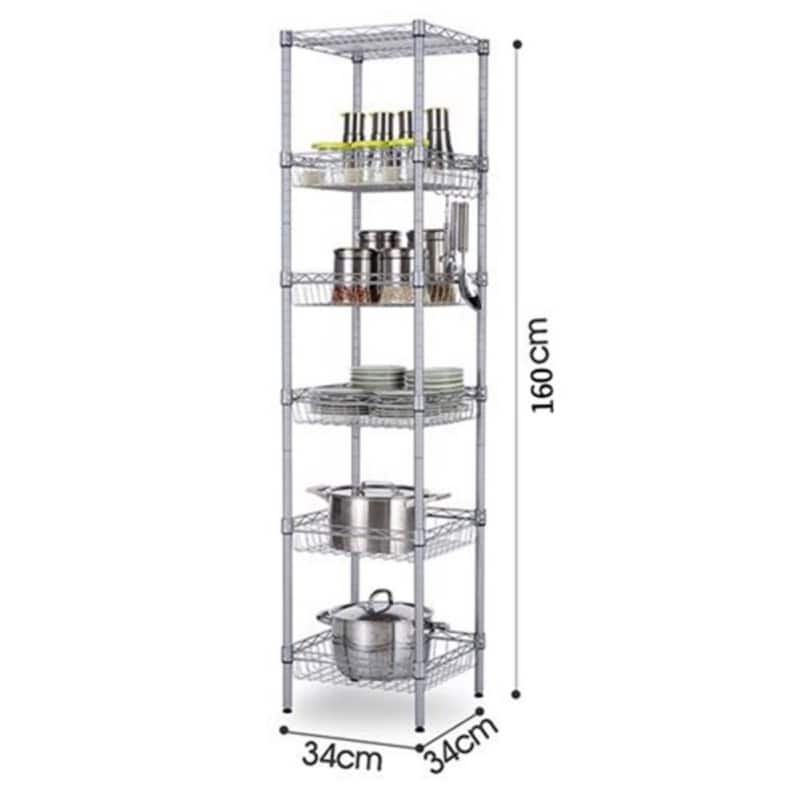 Multiple Layers Carbon Steel & PP Storage Rack