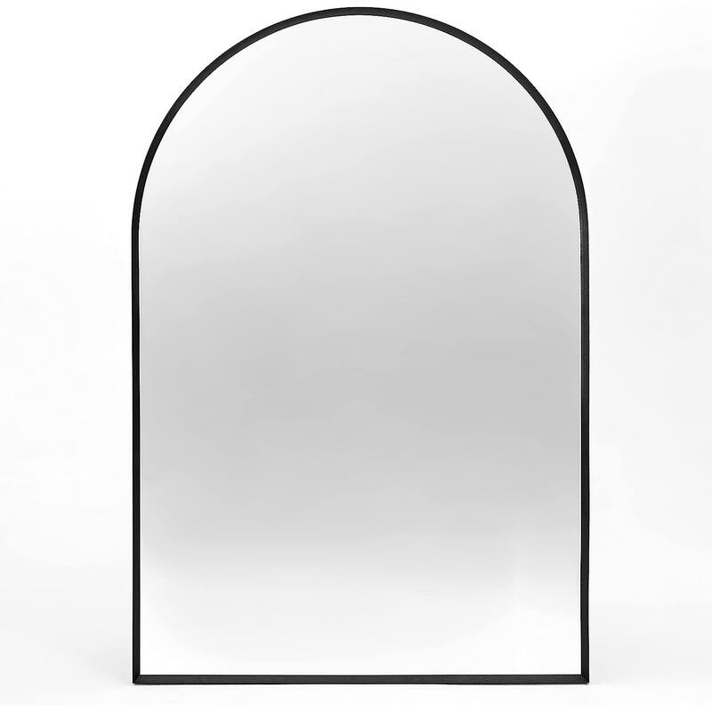 20x30 Inch Metal Framed Arched Bathrrom Mirror For Wall