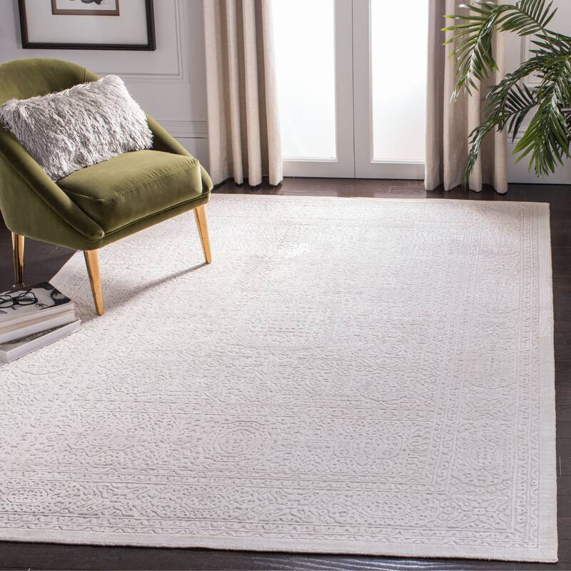 SAFAVIEH Handmade Mirage Vedia Modern Abstract Viscose Rug - 6' x 9' - Ivory