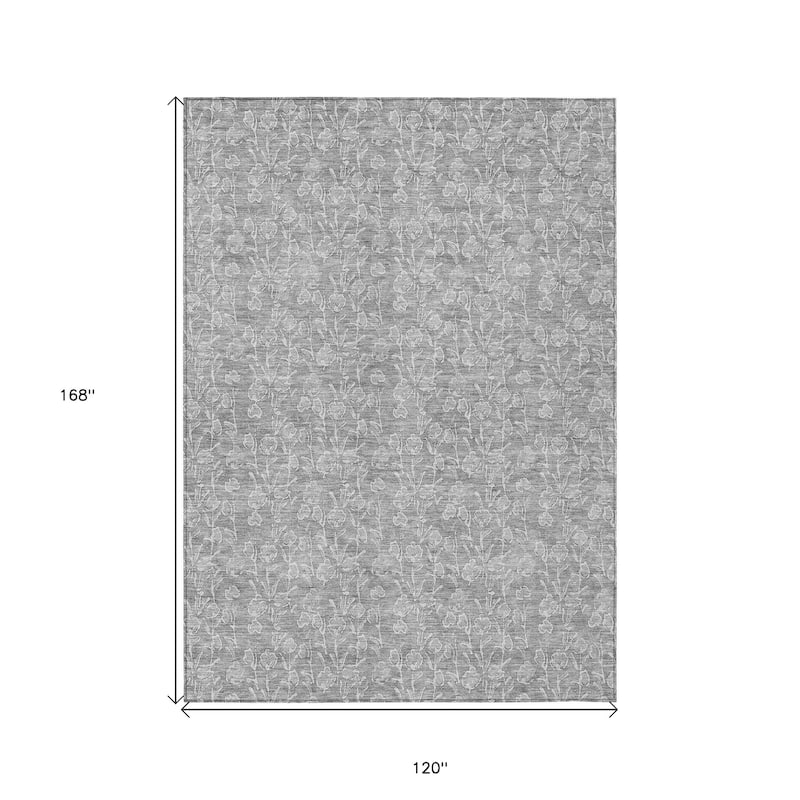 HomeRoots Floral Transitional Rectangle Outdoor Rug