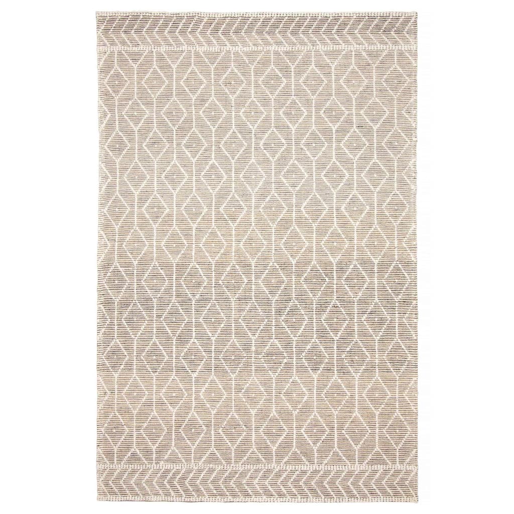 ECARPETGALLERY Braid weave Sienna Brown Wool Rug - 6'0 x 9'3
