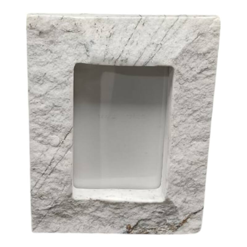 Marble Wood Photo Frame Textured Capri Style Home Office - 1" White