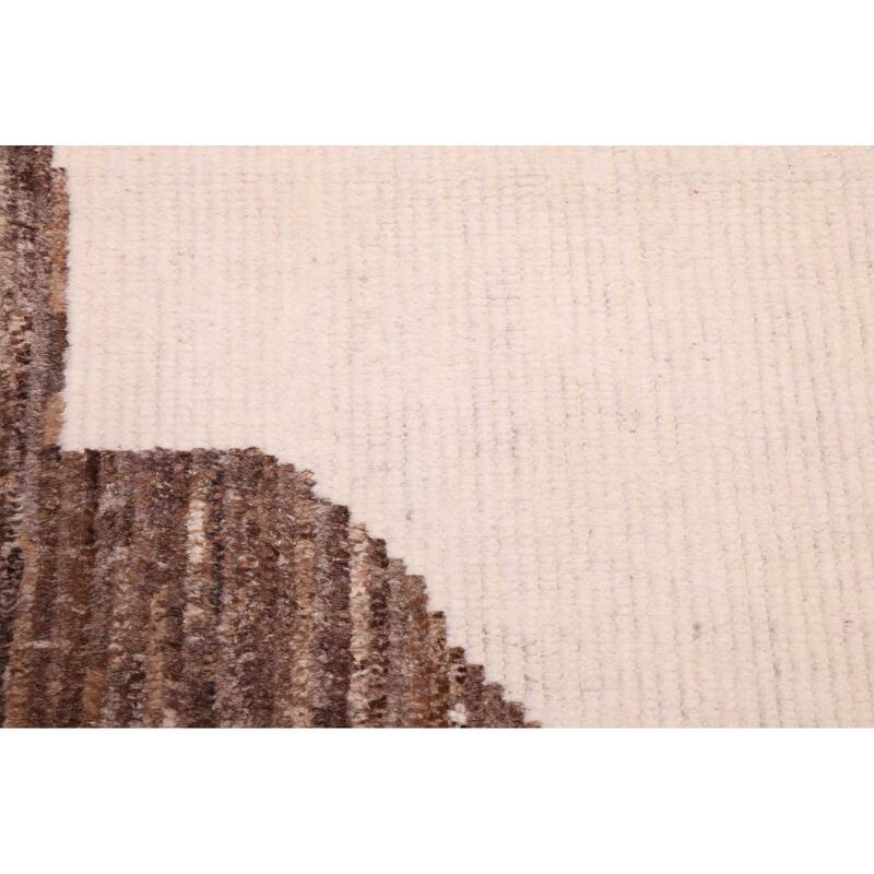 ECARPETGALLERY Hand-knotted Pak Finest Marrakesh Cream Wool Rug - 8'10 x 12'3