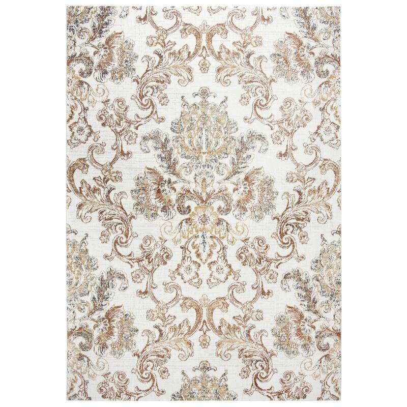 Alora Decor Lavish Medallion Damask Rug
