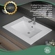 preview thumbnail 5 of 13, Luke White Porcelain Rectangular Drop-in Sink Self-Rimming with Overflow