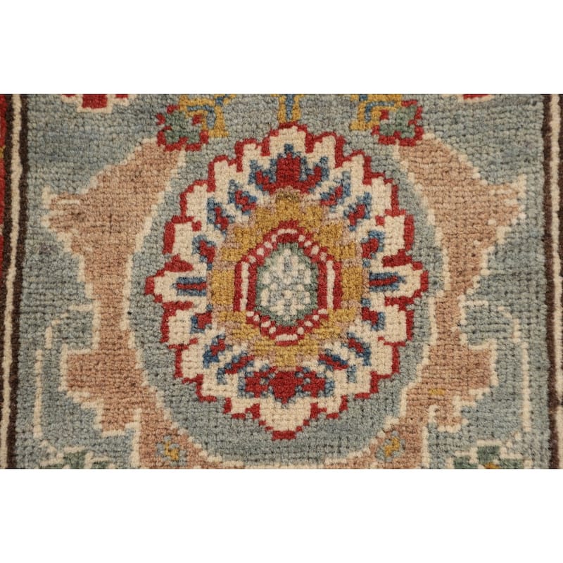 Traditional Kazak Runner Rug Hand-Knotted Wool Carpet - 2'0" x 5'8"