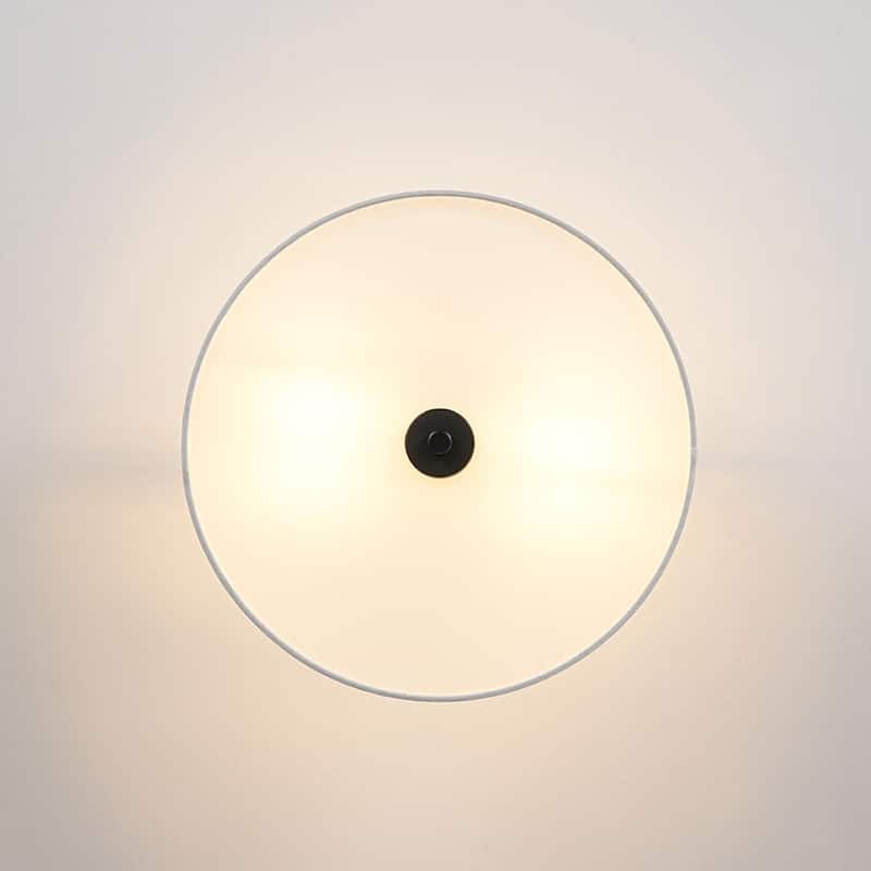 Contemporary 2-Light White Linen Drum Semi Flush Light 15in Wide