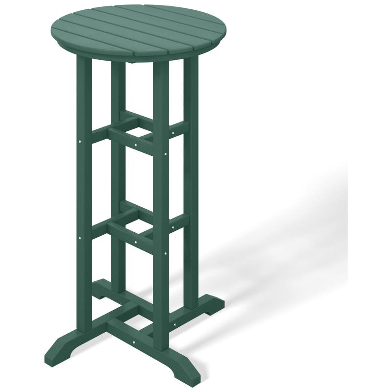 Polytrends Laguna Hdpe All Weather Outdoor Patio 24" Round Bar Bistro Table