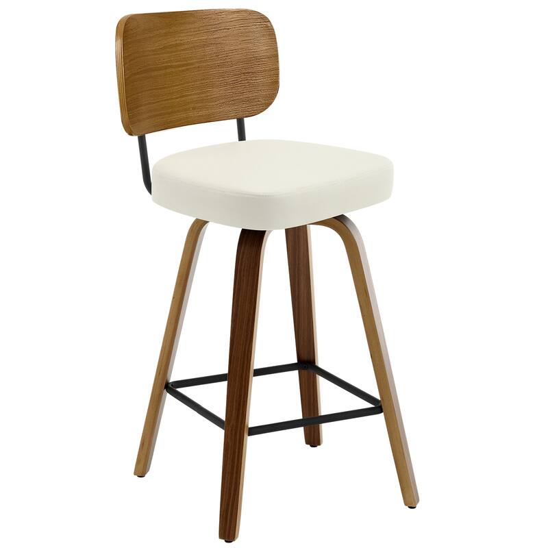 26" Swivel Upholstered Counter Height Bar Stool - 36.4" H x 17.1" W x 20" D