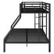 preview thumbnail 8 of 8, Black Twin XL over Queen Size Metal Bunk Bed with Ladder & Guardrails for Kids