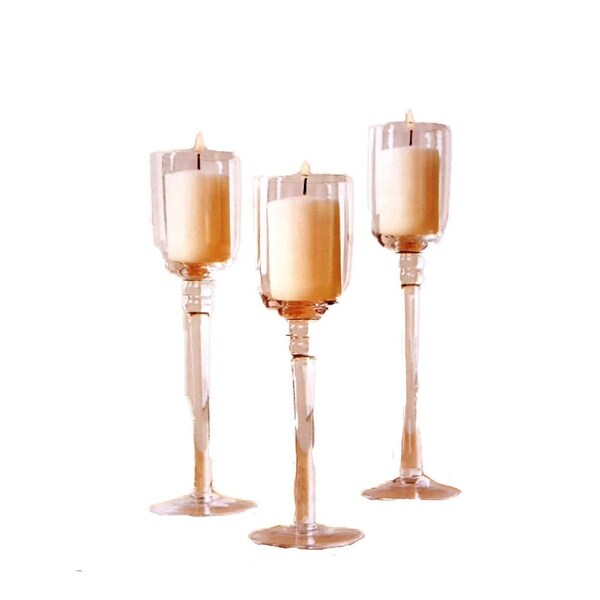 Votive Glass Tealight Holder 3 Piece Set - 3 Units
