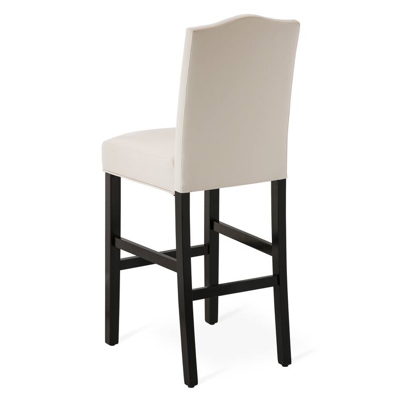 Glitzhome Set of 4 45"H PU Riveted Upholstered Pub/ Bar chairs Bar Stools