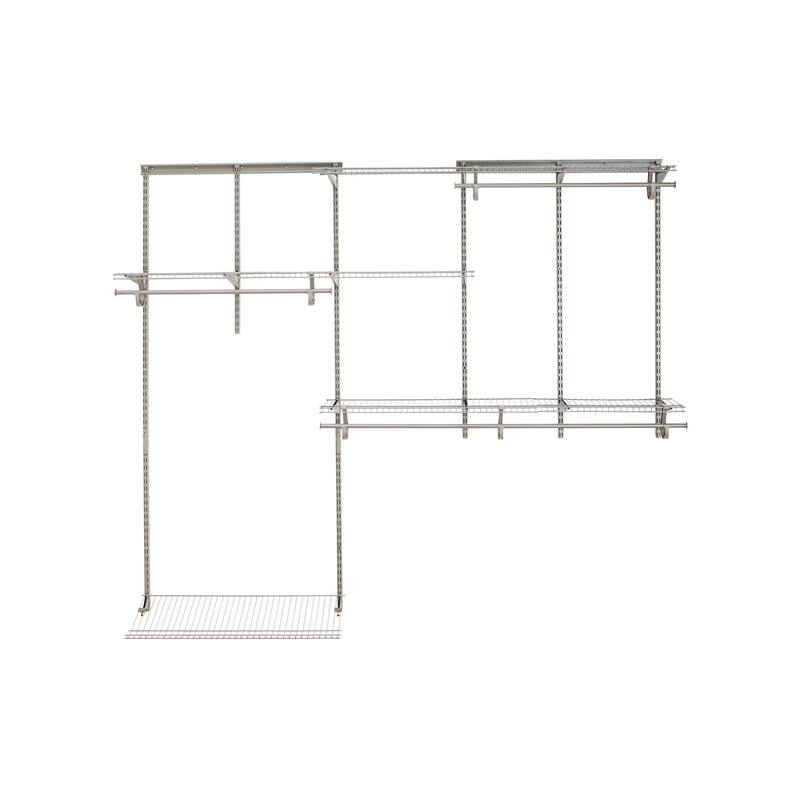 ClosetMaid ShelfTrack 60-96 Inch Wide Adjustable Closet Organizer