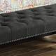 Moser Bay Almaraz 56 or 35 Inch Linen Upholstered Hand-tufted Transitional Bench