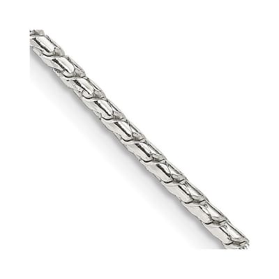Curata 925 Sterling Silver Solid 1.75mm Round Franco Chain Necklace