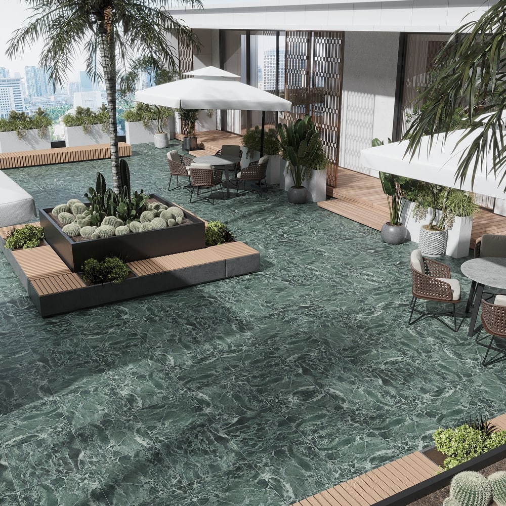 Regalia 24x24 in. Matte Color Body Porcelain Marble-look Vein Large Wall and Floor Tile (15.5 sq ft/case, 4-Pack)