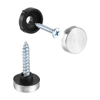 8 Pcs 12mm Dia Brass Mirror Screws with Decorative Cap Cover Nails,Golden Finish