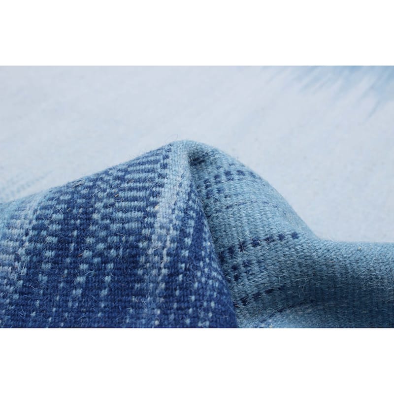 ECARPETGALLERY Flat-Weave Ankara FW Light Blue Wool Kilim - 5'2 x 8'1