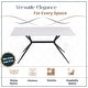 preview thumbnail 27 of 131, Elega Modern Sintered Stone Dining Table Modern Trestle Base Powder-Coated Steel Frame Kitchen Table - 47"-71"