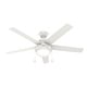preview thumbnail 2 of 10, Hunter 52" Anslee Ceiling Fan with LED Light and Pull Chain, Modern, Transitional