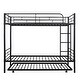 preview thumbnail 18 of 21, Merax Twin over Twin Metal Bunk Bed with Trundle
