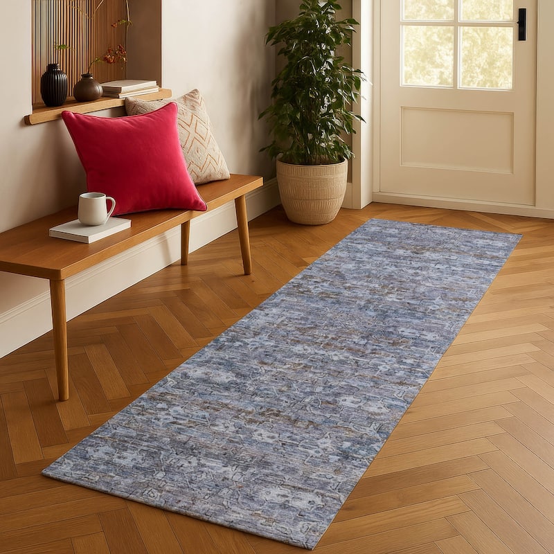 Machine Washable Indoor/ Outdoor Traditional Harmony Chantille Rug