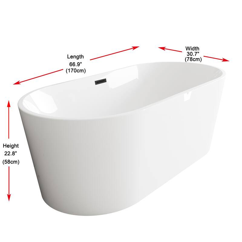 Melisande Bathtub in Glossy White