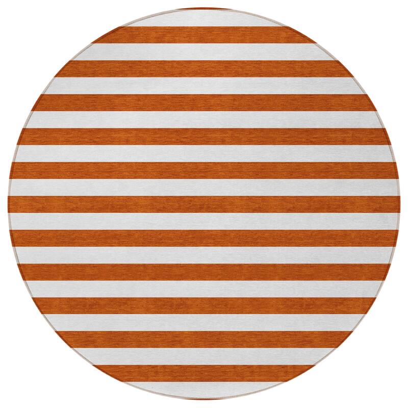 Elri Stripe Weather Resistant Blended Style Outdoor Rug