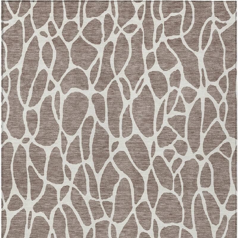 HomeRoots Geometric Transitional Rectangle Outdoor Rug