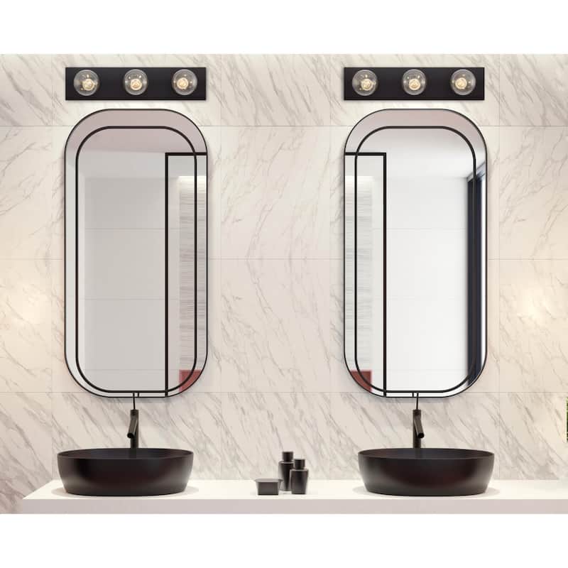 Westinghouse Lighting Three-Light Matte Black Indoor Wall Fixture