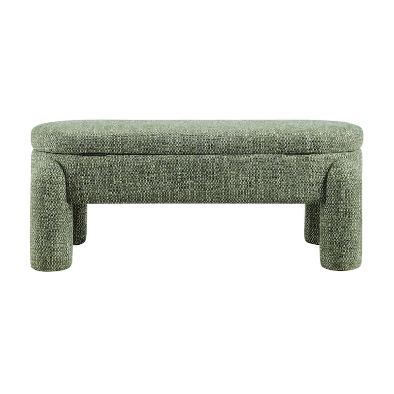 NPD Furniture Bowden Chenille Upholstered Bench
