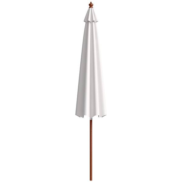 Costway Adjustable 10ft Wooden Umbrella Wood Pole Outdoor Patio Garden Sun Shade Beige Overstock Com Shopping The Best Deals On Patio Umbrellas 22277339