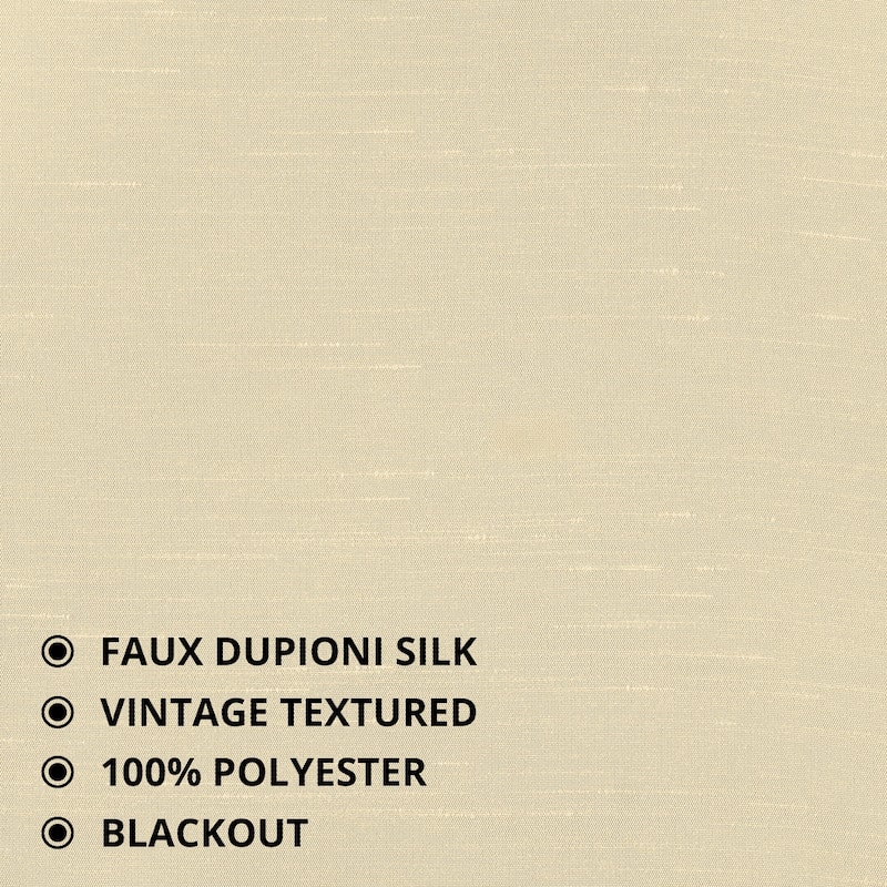 Exclusive Fabrics Textured Faux Dupioni Silk Thermal Blackout Curtains (1 Panel)