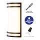 preview thumbnail 6 of 11, C Cattleya Integrated LED Brushed Nickel/Oil-rubbed Bronze Indoor Wall Light with Acrylic Shade