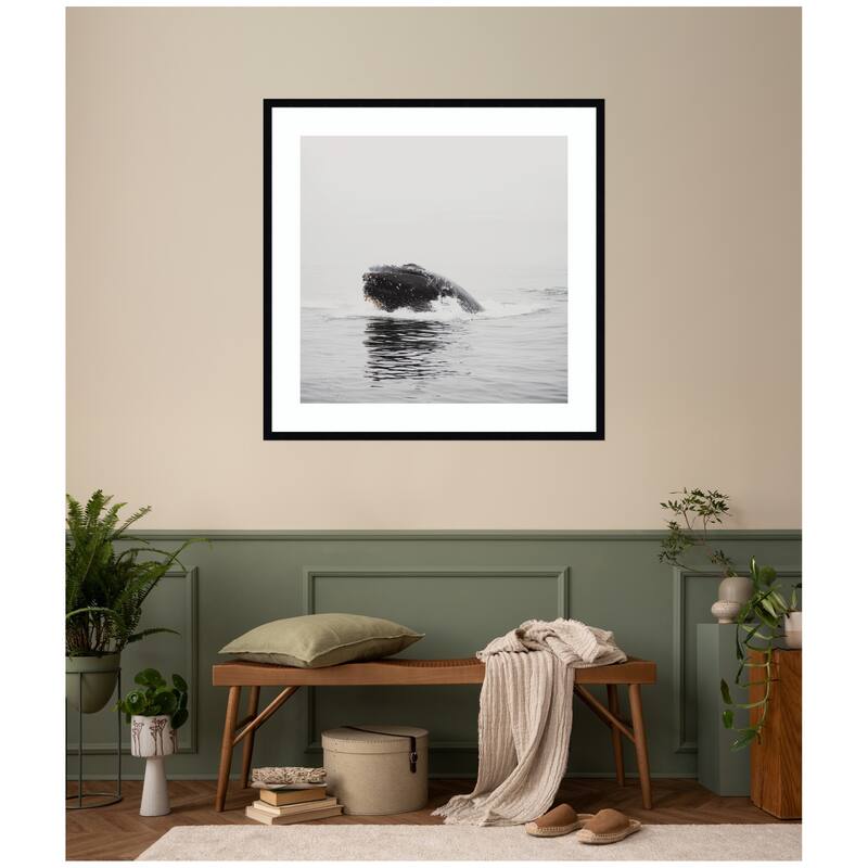 Kate and Laurel Humpback Whale No. 4 by Laura Evans Framed Wall Art Print