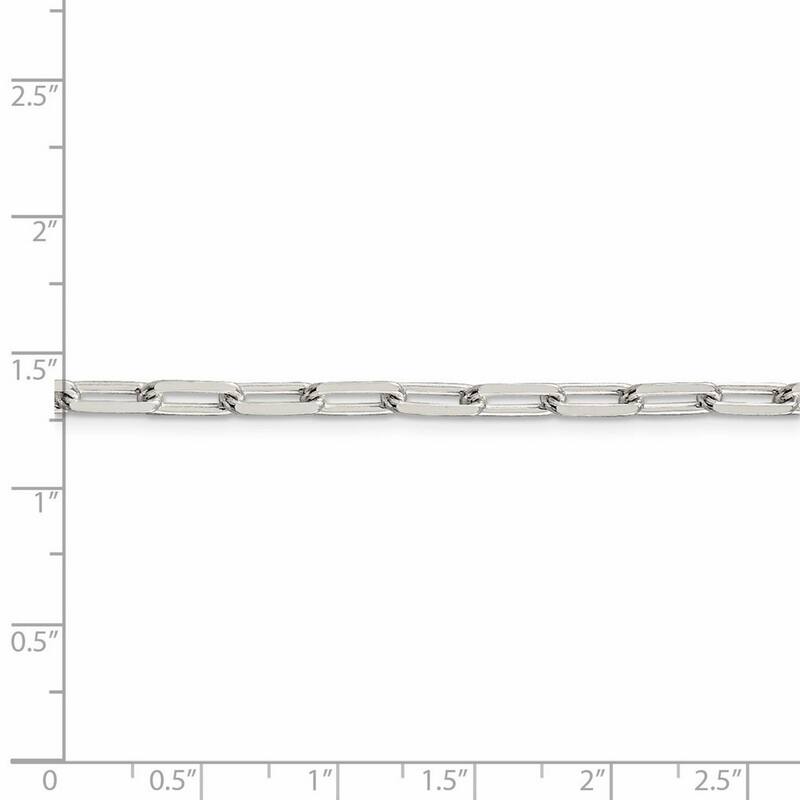 Curata 925 Sterling Silver Solid Polished 4.25mm Paperclip Chain Necklace (Lobster)