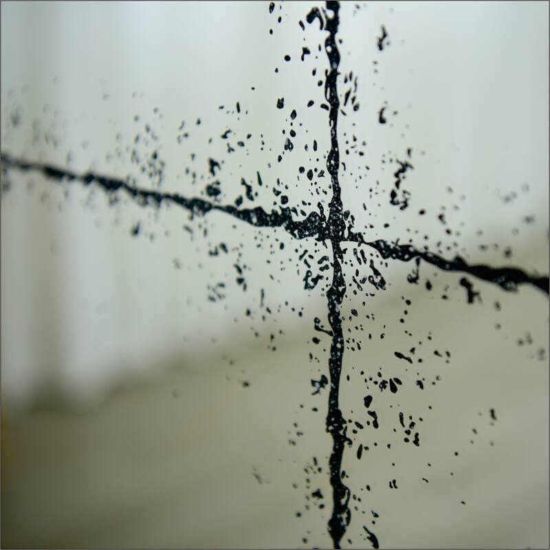 Square wall-mounted mirror - Black,White