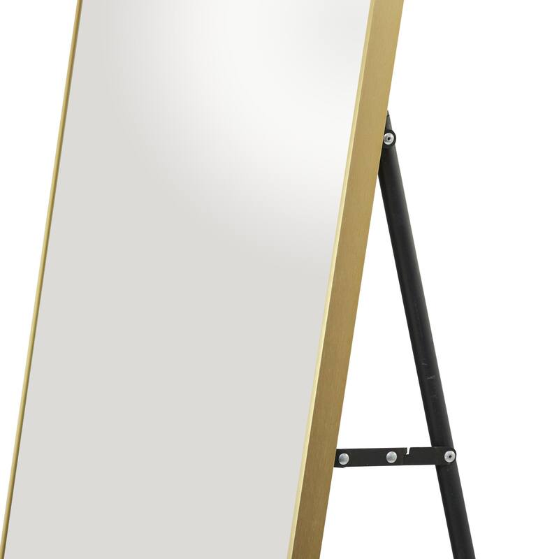 CosmoLiving by Cosmopolitan Silver or Gold Metal Room Floor Mirror with Stand